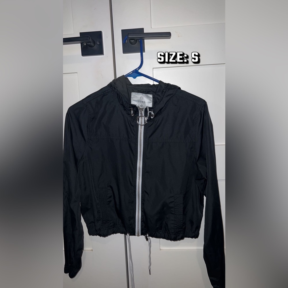 Black rain jacket